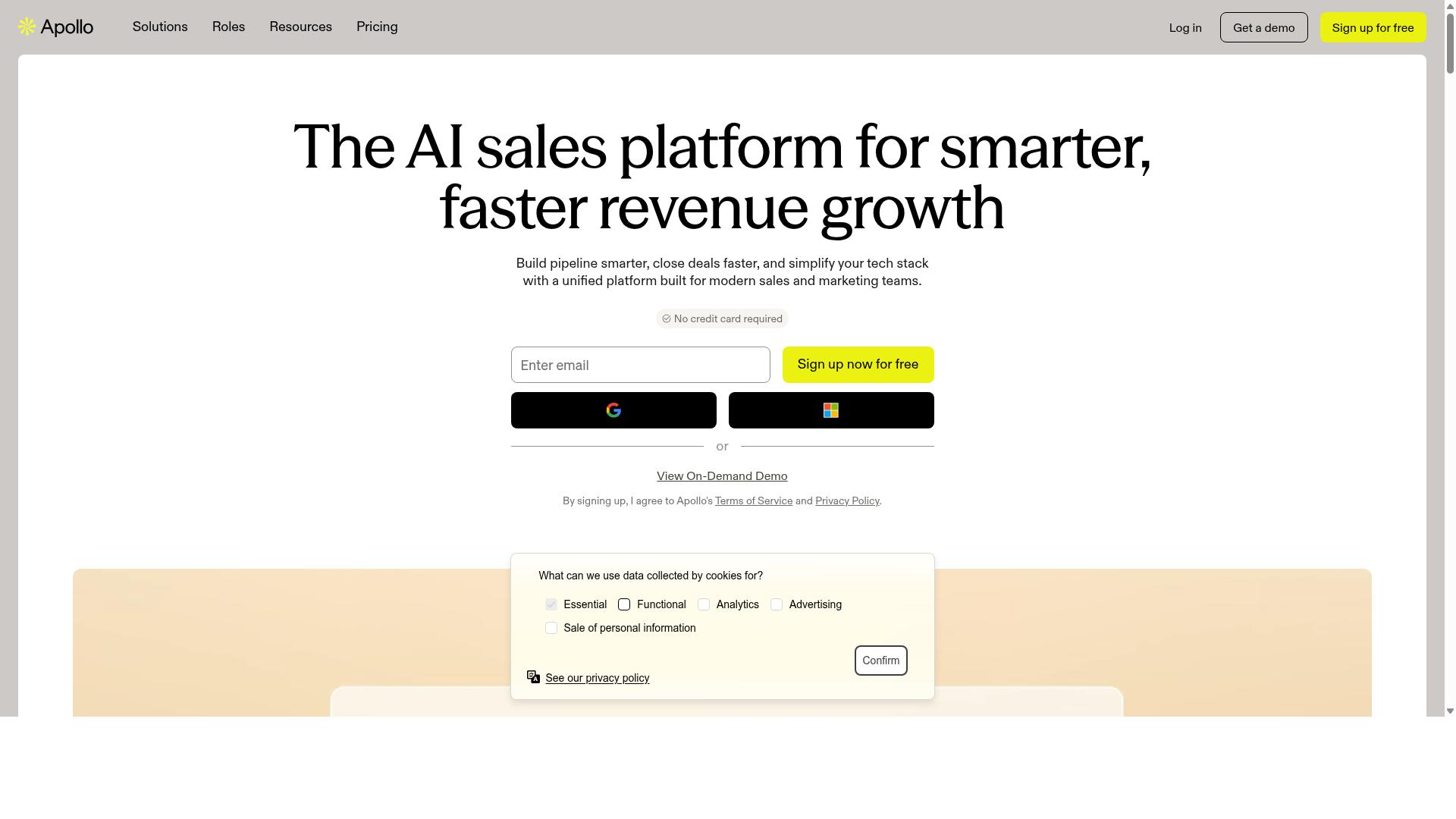 Apollo.io website